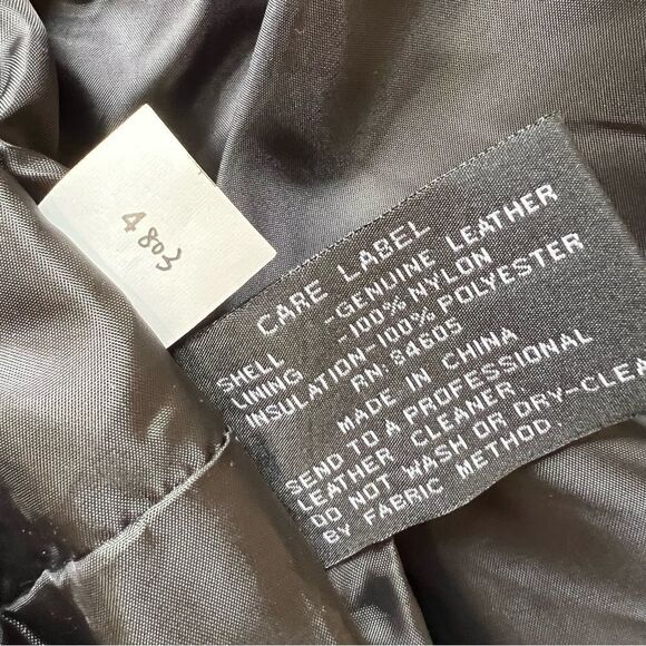 Black Leather Pabst Beer Exclusive Burk’s Bay Napa Bomber Jacket - Picture 6 of 16